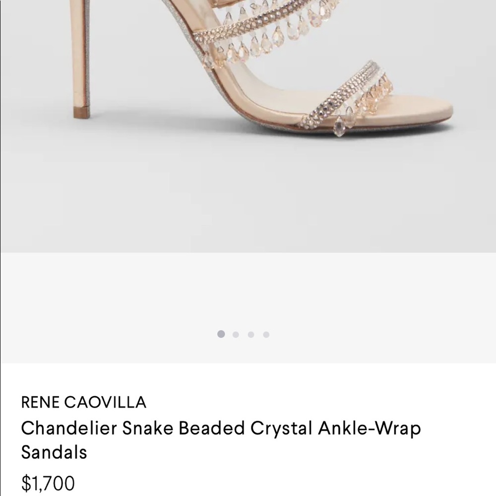 Renee Caovilla Chandelier Crystal-Embellished Wrap Sandals - Picture 6 of 7